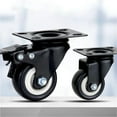 thumbnail image 4 of Roulettes Robustes Roues en Caoutchouc Rouleaux pour Meubles Roue Roulettes Roulettes 360 Degrés Roue Roulettes Industrielles avec Frein Bureau, Facile à Utiliser, 4 of 7