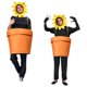 thumbnail image 2 of Disfraz divertido de planta en maceta con forma de girasol, disfraz de escenario, disfraz de actuación, mascarada, 2 of 2