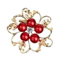 thumbnail image 3 of Fasijew Hollow Out Brooch Hat Brooch Faux Pearl Hollow Out Flower Brooch Stainless Exquisite Wear-resistant Coat Collar Hat Scarf Decoration Clothes Pin (Women), 3 of 7