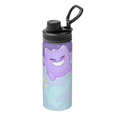 

Gengar Cartoon Sports Insulated Water Bottles Kettle Stainless Steel Portable Cup18OZ For Travel Gym School