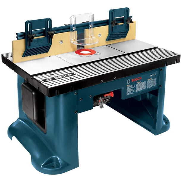 Mesa fresadora de sobremesa BOSCH RA1181 con tapa de aluminio, 27 x 18 pulgadas