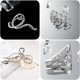 thumbnail image 5 of lote De 4 Grandes Pinces Cheveux En Mtal Argent Pour Femme Et Fille, 5 of 5