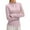 Pink, variant on Summer Tops for Women Long Sleeve High Elasticity Fitted Yoga Running Suit For Fitness And Yoga Thermal V Neck Tops Women Long Sleeve Dress Blouse Undershirt Short Womens Camisole Green S