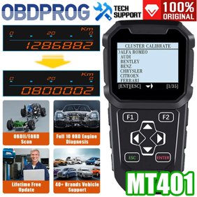 OBDPROG MT401 OBD مجموعة معايرة إعادة تعيين، المهنية سيارة الماسح الضوئي مجموعة تصحيح أداة ضبط OBD2 قارئ رمز السيارة، تحديث مجاني مدى الحياة