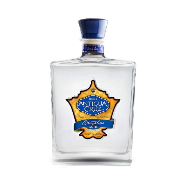 Paquete de 3 Tequila Antigua Cruz Añejo Cristalino 100% 750 ml