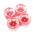 thumbnail image 3 of Ruedas de patineta de 4 piezas luminosas luminosas transparente PU flash Longboard ruedas Rojo, 3 of 8