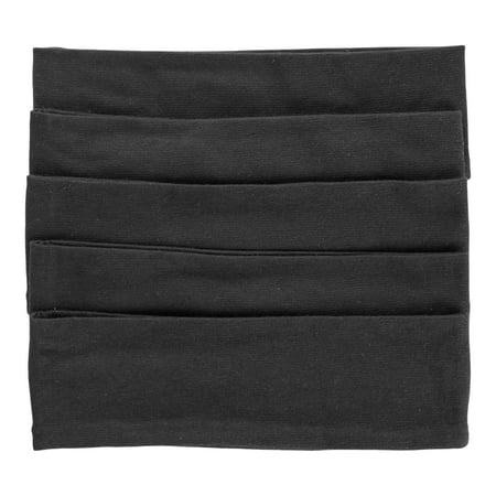 Scunci Classic Knit Headwraps, Perfect for Workouts, Morning Beauty Routines, and Sporty Everyday Looks, in Black, 5ct