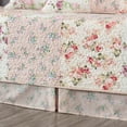 thumbnail image 4 of Chezmoi Collection Abbi 5-Piece Pink Shabby Chic Bedding Floral Daybed Cover Set, Lightweight Vintage Washed Cotton Patchwork Quilt, 4 of 9