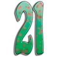 thumbnail image 1 of Star Cutouts SC152 Number 21 Cardboard Cutout Standup, 1 of 3