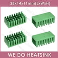 thumbnail image 1 of 28x14x11mm Without or With Thermal Pad Aluminum Network Routers Chip Heat Sinks Radiator Cooler With Thermal Pad Green Without Pad 6pcs, 1 of 6