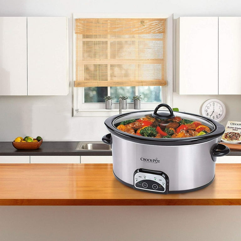 Crock-Pot 4-Quart Smart-Pot Programmable Slow Cooker, Silver 