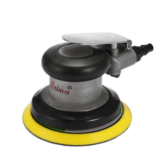 5-Inch Pneumatic Orbital Sander with 10000 RPM High Speed, 5% Eccentricity, 1/4PT Air Inlet, 6-8 Working Pressure - Ideal for Furniture, Car, Iron, Wood, Plastics Surface Grinding, Polishing, Burr &