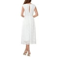 thumbnail image 3 of INSPIRE CHIC Womens' Wedding Guest Lace Dress 2025 Boat Neck Vintage Formal Cocktail Midi Dresses XL White, 3 of 6