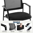 thumbnail image 7 of edx 1 Pack Mesh Back Stacking Arm Chairs, Guest Reception Chairs, Ergonomic Office Chair with Armrests, Black, 7 of 7
