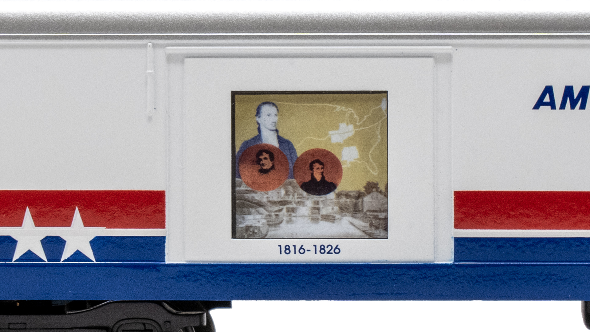 Bachmann Trains - LIMITED EDITION AMERICAN FREEDOM TRAIN CARS with LIGHTED DISPLAYS - EXHIBIT CAR #103 1816-1836 - HO Scale