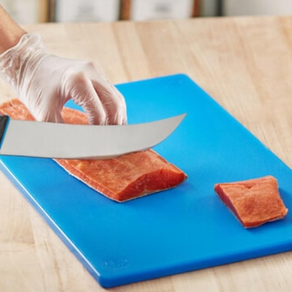TrueCraftware- 18" X 12" X 1/2” Plastic Cutting Board for Kitchen Blue Color- Plastic Commercial Chopping Board Anti Slip Surface Chopping Food Cutting Mat for Meat Vegetables