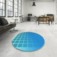 thumbnail image 3 of Ahgly Company Indoor Rectangle Patterned Neon Blue Area Rugs, 3' x 5', 3 of 6