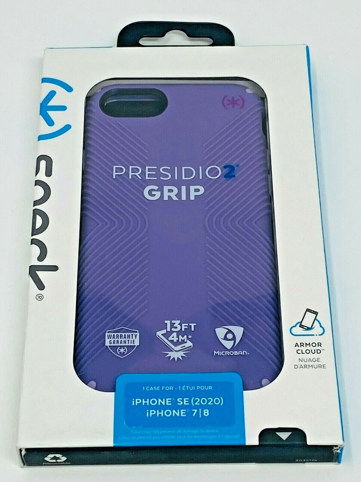 Speck Presidio2 Grip Hybrid Case for  iPhone SE (2nd Gen) and 8/7 - Purple