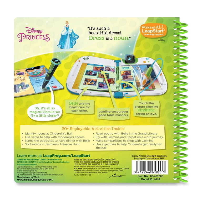 Leapfrog Leapstart Disney Princess Shine With Vocabulary Learning Book Walmart Com