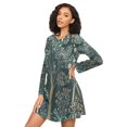 thumbnail image 3 of FORMRS Womens Long Sleeve Nightgowns Crew Neck Sleep Shirt Soft Pajamas Sizes S-3XL, Floral Forest Scene, 3 of 8