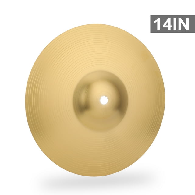 Yeacher Brass Crash Cymbal Drum Instrument Cymbals Practical Alloy Cymbal for Percussion Instruments Players Beginners