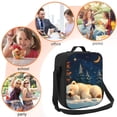 thumbnail image 5 of Lsque Starry Sky Sleep White Bear Lunch Bag Lunch Box for Women Men Reusable Insulated Lunch Tote Bag,Leakproof Thermal Cooler Sack Food Handbags Case High Capacity, 5 of 9
