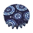 thumbnail image 3 of XMXT Waterproof Round Table Cloth, Blue Dots Decoration Tablecloth Polyester Table Cover for Home Kitchen Dining Party Room Decor, 60 inches, 3 of 8