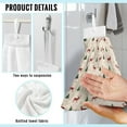 thumbnail image 6 of ZIATUBLE Xmas Snowflakes Deer Hand Towels for Kitchen Decorative Dish Hand Towel Lightweight Hanging Dish Towels Set 3 Piece with Hanging Loop Hand Towels for Bathroom Dish Hand Towel, 6 of 7