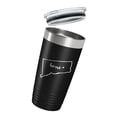 thumbnail image 3 of Connecticut Tumbler Home State Travel Mug Insulated Laser Engraved Map Coffee Cup 20 oz Black, 3 of 5