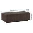 thumbnail image 5 of Evelyn&Zoe Modern/Contemporary 48" Wide Alder Brown Coffee Table, 5 of 7