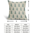 thumbnail image 5 of Christmas Tree Pillow Covers 18x18 Set of 2 Aqua Xmas Rustic Style Winter Print Decorative Outdoor Pillowcases Farmhouse Holiday Throw Cushion Case Decor for Couch Sofa Bed, 5 of 6