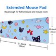 thumbnail image 5 of Large Gaming Mouse Pad with Seam Edge, Anti-Slip Extended Mouse Pad with Micro-Weave Cloth Surface,Waterproof Keyboard Pad, Desk Pad for Gamer Office Home XL 31.5" x 11.8" Anime Sailor Moon, 5 of 6