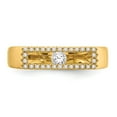 thumbnail image 5 of Solid 14k Yellow Gold Diamond Ring Band Size 5 (.21 cttw.), 5 of 6