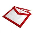 thumbnail image 2 of ROYAL ARCH CHAPTER APRON - RED VELVET WITH TRIPLE TAU INSIGNIA AND GOLDEN FASTENER, 2 of 5