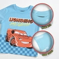 thumbnail image 5 of Disney Cars Lightning McQueen Boys 2-Piece Set, Short Sleeve T-Shirt and Shorts Outfit Bundle for Kids (Sizes 2T-7), 5 of 7