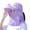 Purple, variant on FUZHIQ Women's UV Protection Sun Hat with Fan & Removable Face Flap, Wide Brim Cooling Hat for Fishing, Cycling, Beach, Summer Outdoor