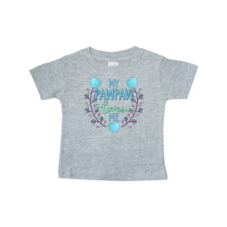 

Inktastic My Pawpaw Loves Me with Flowers and Hearts Gift Baby Boy or Baby Girl T-Shirt
