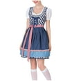 thumbnail image 2 of Vestido de poliéster con estampado bordado para mujer, para festivales, cosplay y sirvientas, 2 of 4