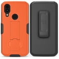 thumbnail image 3 of Case with Clip for CAT S62 PRO Phone, Nakedcellphone [Bright Orange] Slim Hard Shell Cover with Kickstand View Stand and [Rotating/Ratchet] Belt Hip Holster Holder Combo, 3 of 8