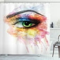 thumbnail image 1 of Ambesonne Eye Shower Curtain, Woman Look Watercolor Art, 69"Wx75"L, Multicolor, 1 of 3