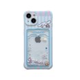 thumbnail image 3 of Funda transparente con patrón de Hello Kitty para iPhone, carcasa suave de TPU con ranura para tarjeta y soporte de bolsillo para modelos 7, 8, 14 Plus, 13, 12, 11 Pro Max, X, XR, XS Max, 3 of 5