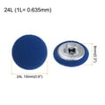 thumbnail image 2 of Uxcell 10pcs 24L Fabric Cloth Covered Button 15mm Metal Shank Round Sewing Buttons for Suits Dress Blouses, Deep Blue, 2 of 5