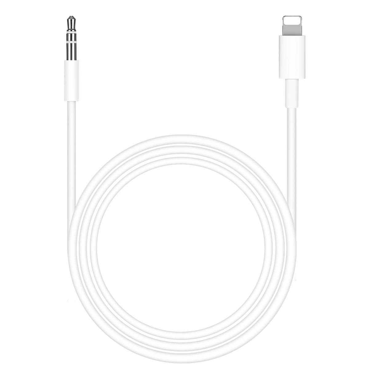 Apple MFi Certified Aux Cord for iPhone,Lightning to 3.5mm Aux Cable for Car Stereo Speaker, Compatible with iPhone 8/7/11/XS/XR/X/iPad/iPod/Speaker/Headphone,Supports All iOS Version White 