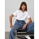 thumbnail image 3 of Camiseta de verano 100 % algodón para mujer de Bornladies, básica, moderna, lisa, de manga corta, holgada, 230 g/㎡, 3 of 5