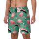 thumbnail image 1 of Balery Tropical Flamingo Bañador para hombre, shorts de playa de secado rápido con entrepierna y forro de compresión-Small, 1 of 6