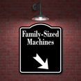 thumbnail image 2 of Family-Sized Machines 45 degree Down Right Arrow BLACK Aluminum Composite Sign, 15"x18", 2 of 9
