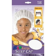 Kids Satin Sleep Cap (Black)