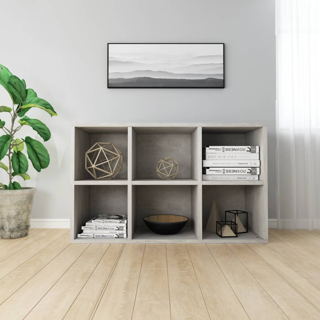 Kepooman 26" Modern 3-Tier Storage Bookshelf Cupboard for Home Office, Light Grey