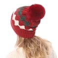 thumbnail image 1 of PEIXUN Grosse Maille Torsadée Doublée de Fausses Pompons, 1 of 4