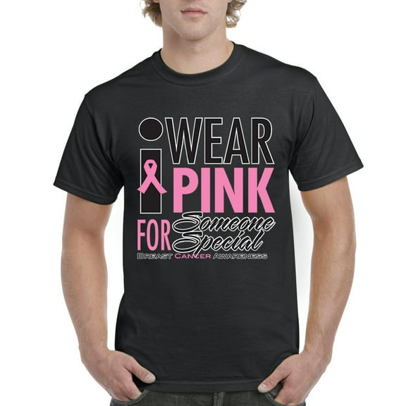 NIB - Men's T-Shirt Short Sleeve - I Wear Pink for Someone Special